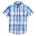 Boys 4-20 Chaps Milo Plaid Button-down Shirt, Size: 6-7, Med Blue
