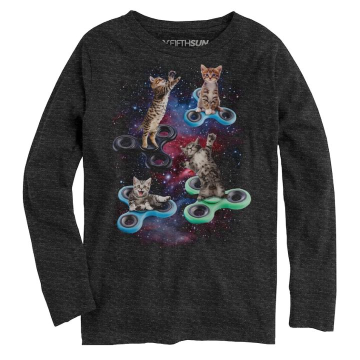 Boys 8-20 Fidget Kitties Tee, Size: Large, Oxford