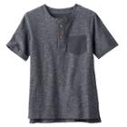 Boys 4-7x Sonoma Goods For Life&trade; Textured Henley Tee, Boy's, Size: 7, Dark Grey