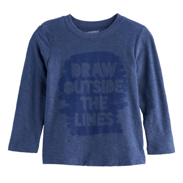 Toddler Boy Jumping Beans&reg; Draw Outside The Lines Slubbed Graphic Tee, Size: 3t, Dark Blue