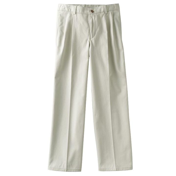 Boys 8-20 Husky Chaps Pleated-front Twill Pants, Boy's, Size: 12 Husky, Lt Beige