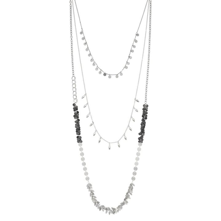 Simply Vera Vera Wang Triple Strand Long Necklace, Women's, Multicolor