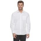 Men's Marc Anthony Slim-fit Dobby Woven Button-down Shirt, Size: Small, White