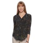 Women's Dana Buchman Pintuck Mixed-media Top, Size: Xs, Oxford
