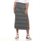 Petite Apt. 9&reg; Tummy Control Maxi Skirt, Women's, Size: Xs Petite, Black