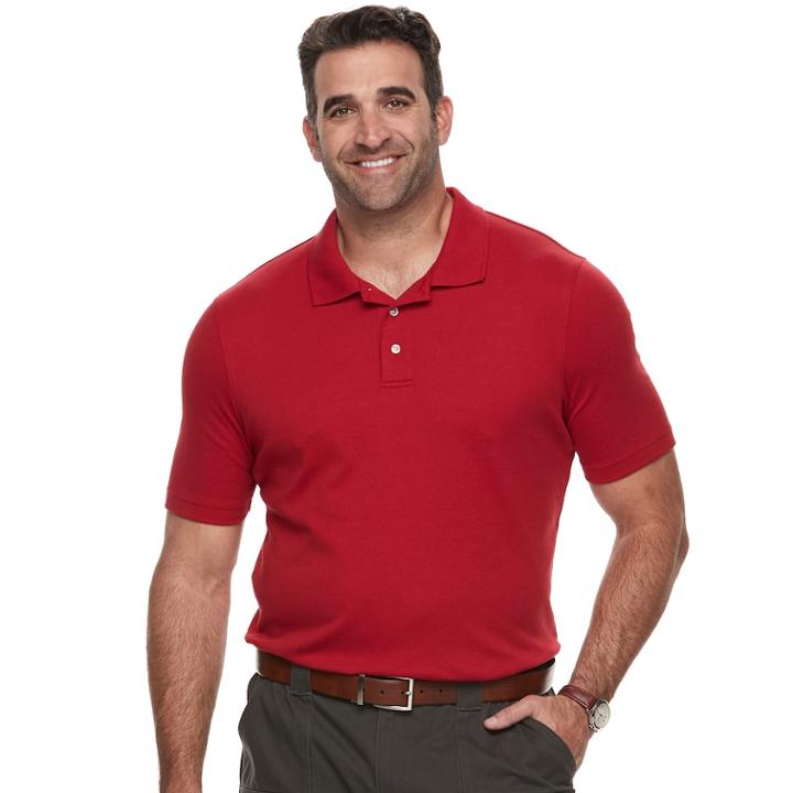 Big & Tall Croft & Barrow&reg; Classic-fit Easy-care Interlock Polo, Men's, Size: 2xb, Med Red