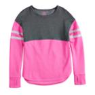 Girls 7-16 & Plus Size So&reg; Colorblock Fleece Crew Pullover, Size: 16, Brt Pink