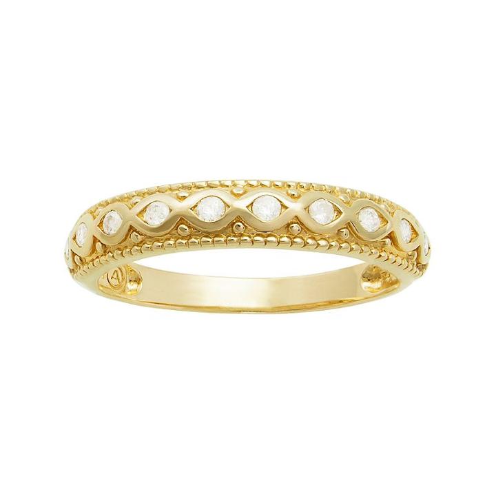 1/6 Carat T.w. Diamond 14k Gold Ring, Women's, White
