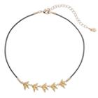 Lc Lauren Conrad Leaf Cluster Choker Necklace, Women's, Black