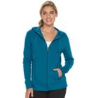 Women's Tek Gear&reg; Dry Tek Long Sleeve Hoodie, Size: Xl, Turquoise/blue (turq/aqua)