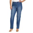 Plus Size Gloria Vanderbilt Amanda Embellished Jeans, Women's, Size: 20w Short, Blue