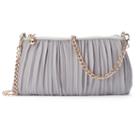 Lc Lauren Conrad Lili Chiffon Pleated Clutch, Women's, Grey