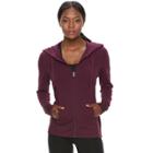 Women's Tek Gear&reg; Dry Tek Long Sleeve Hoodie, Size: Small, Drk Purple