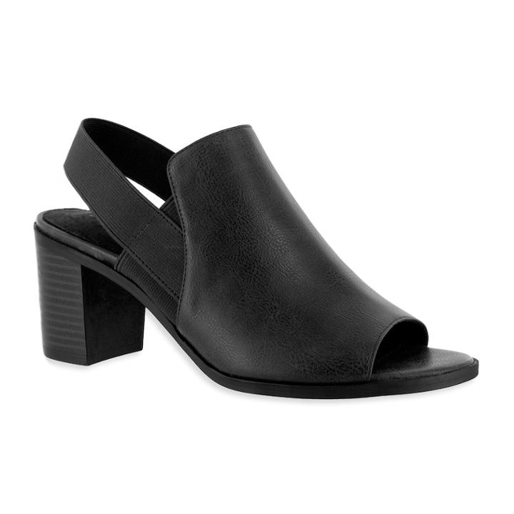 Easy Street Jetson Women's Slingback Mules, Size: 9 Wide, Black