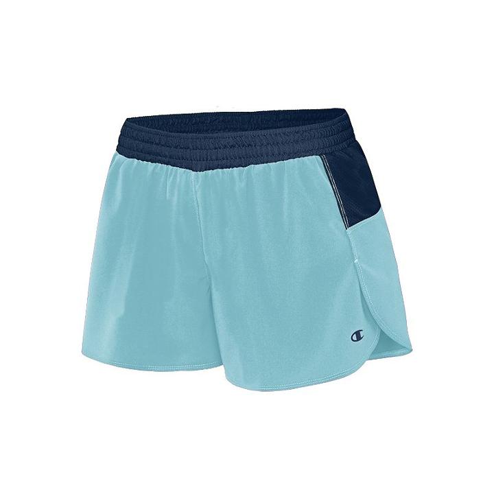 Plus Size Champion Sport 5 Colorblock Woven Shorts, Women's, Size: 1xl, Light Blue
