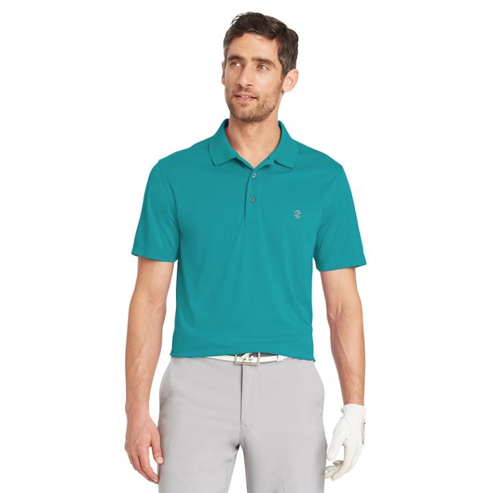 Men's Izod Classic-fit Grid Performance Golf Polo, Size: Medium, Blue