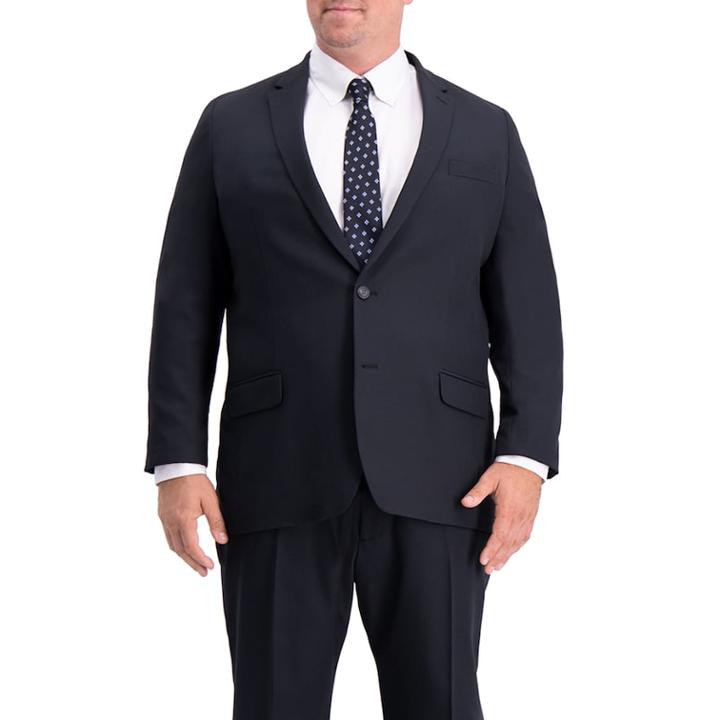 Big & Tall Active Series Classic-fit Herringbone Suit Jacket, Men's, Size: 54 Reg, Black