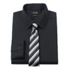 Men's Apt. 9&reg; Slim-fit Dress Shirt & Tie Set, Size: 2x-36/37, Black