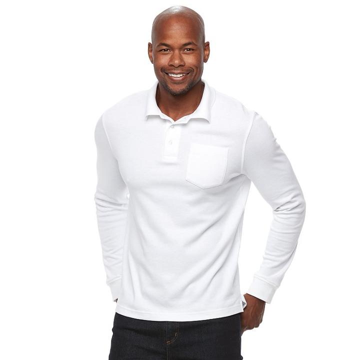 Men's Croft & Barrow&reg; Classic-fit Stretch Interlock Polo, Size: Xl, White