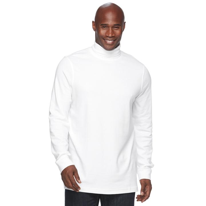 Big & Tall Croft & Barrow&reg; Easy-care Turtleneck, Men's, Size: 3xb, White