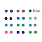 Lc Lauren Conrad Bezel Stud Earring Set, Women's, Multicolor