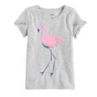Girls 4-12 Sonoma Goods For Life&trade; Overlapping Ruffle Tee, Size: 10, Light Grey