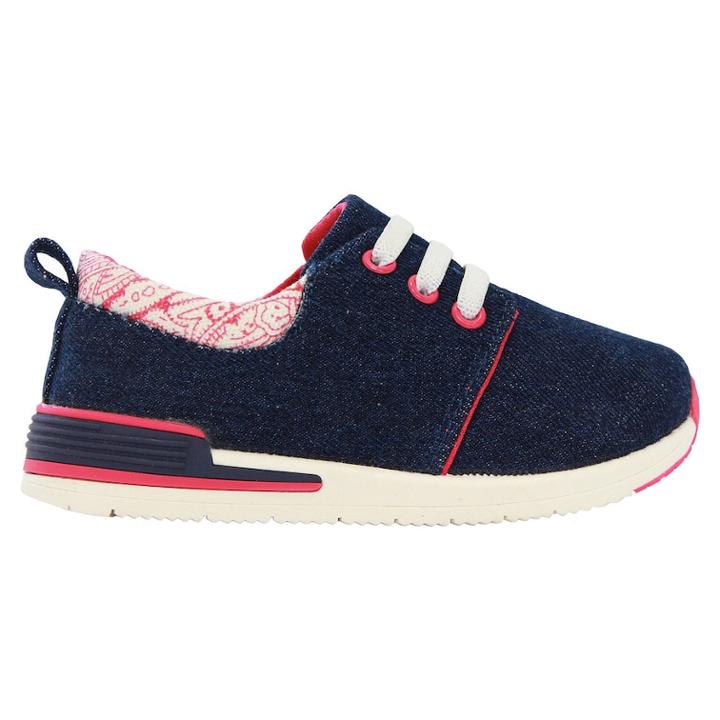 Oomphies Sunny Girls' Sneakers, Size: 3, Blue (navy)