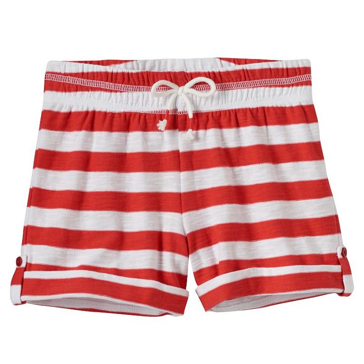 Girls 4-10 Jumping Beans&reg; Striped Roll-tab Shorts, Girl's, Size: 6x, Lt Orange