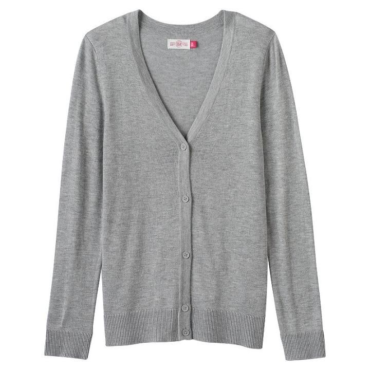 Girls Plus Size So&reg; Perfectly Soft Button-down Cardigan, Girl's, Size: 12 1/2, Grey Other