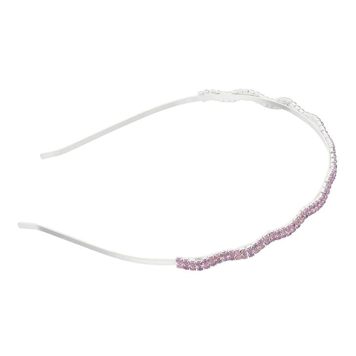 Simulated Crystal Headband, Women's, Pink