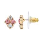 Lc Lauren Conrad Stone Cluster Nickel Free Stud Earrings, Women's, Brt Pink