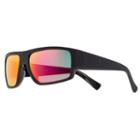 Men's Rubberized Wrap Sunglasses, Black