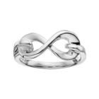 She Sterling Silver Infinity Ring, Women's, Size: 5, Grey