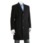 Men's Jean-paul Germain Classic-fit Jeffery 38-in. Wool-blend Top Coat, Size: 56 Long, Black