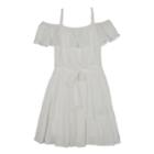 Girls 7-16 Iz Amy Byer Cold Shoulder Ruffled Tiered Dress, Size: 7, White