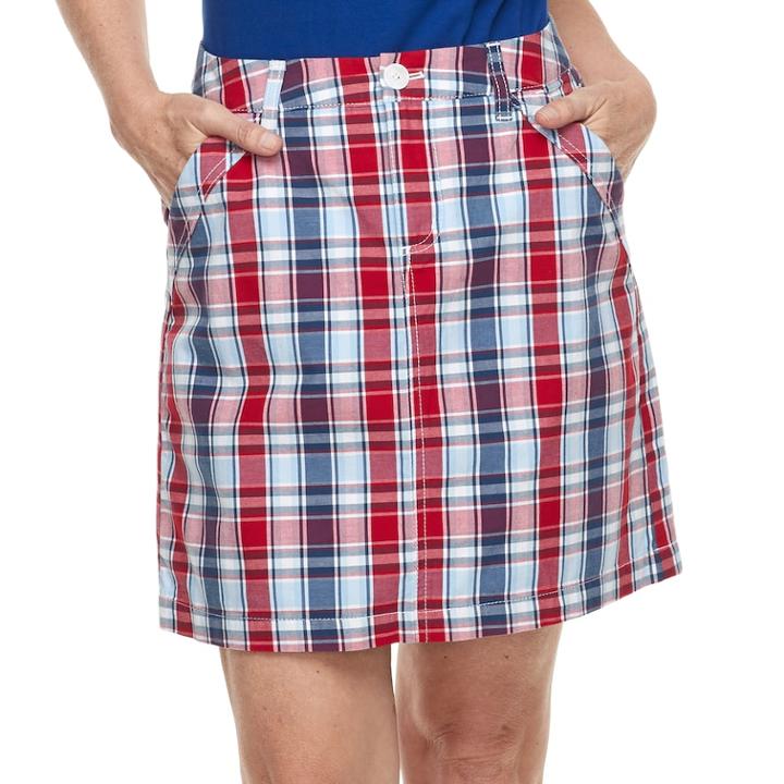 Women's Croft & Barrow&reg; Twill Skort, Size: 14, Med Red