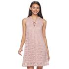 Juniors' Liberty Love Gigi Lace Shift Dress, Teens, Size: Medium, Pink Other