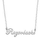 Fiora Sterling Silver Arkansas Razorbacks Necklace, Women's, Size: 16, Grey