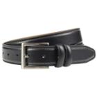 Men's Lee Bevel-edge Double-stitched Belt, Size: 34, Black