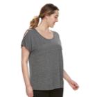 Plus Size Tek Gear&reg; Cold-shoulder Top, Women's, Size: 2xl, Black