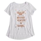 Girls 7-16 Dc Comics Wonder Woman Warrior Princess In Training Graphic Tee, Size: Medium, White