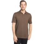 Men's Van Heusen Flex Stretch Windowpane Polo, Size: Small, Med Brown