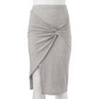Juniors' Joe B Twist Midi Skirt, Girl's, Size: Small, Light Grey