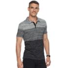 Men's Marc Anthony Slim-fit Gradient Striped Polo, Size: Medium, Black