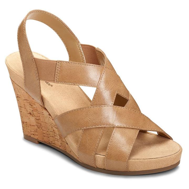 A2 By Aerosoles Swim Plush Women's Wedge Sandals, Size: Medium (9), Med Orange