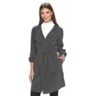 Women's Apt. 9&reg; Draped Charmuese Trench Coat, Size: Xl, Green