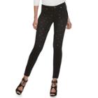 Women's Jennifer Lopez Embellished Skinny Jeans, Size: 12, Dark Blue