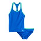 Girls 7-14 Nike 2-pc. Racerback Tankini Swimsuit Set, Size: 10, Blue (navy)