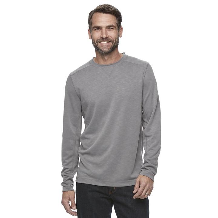 Men's Croft & Barrow&reg; Classic-fit Outdoor Slubbed Performance Tee, Size: Xl, Grey