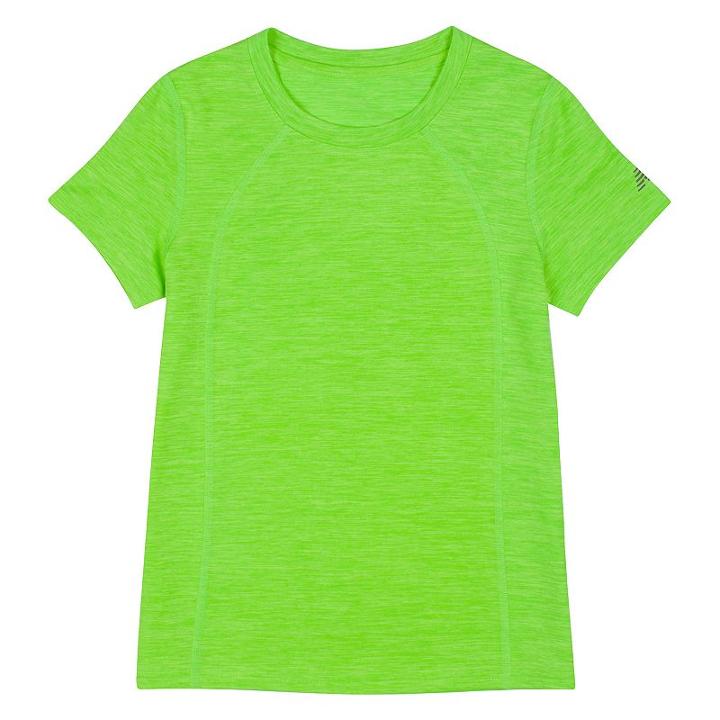 Girls 4-6x New Balance Solid Slubbed Tee, Girl's, Size: 4, Brt Green